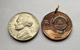 1994 Cape Verde Cabo Verde 5 Escudos coin pendant Contra Bruxas flower flora Campanula jacobaea Praia Santiago Fogo Brava São Vicente n000683