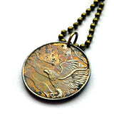 USA American Bald Eagle Good Luck token pendant Lucky horseshoe may good luck always accompany the bearer amulet talisman fortune n001036