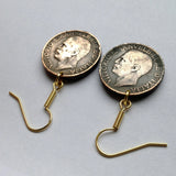 Italy 10 Centesimi coin earrings honey bee Bumble bee Rome Milan Pisa Siena Trieste Matera Tuscany Parma Ancona Ferrara beehive e000712
