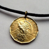 1974 Chile 100 Escudos coin pendant cóndor Andino Chileno Santiago Araucanía Iquique Rancagua La Pintana Rancagua Coquimbo Temuco n000557