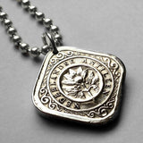 1970 Netherlands Antilles Curacao 5 Cents coin pendant Orange blossom Willemstad Holland Amsterdam Dutch floral seashell wave Papiamentu Caribbean Pais Kòrsou Curaçaoan n000969