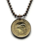 1937 Liberia 1/2 Cent coin pendant necklace jewelry West African elephant safari Monrovia Gbarnga Buchanan Ganta Kakata Zwedru Harbel Montserrado Nimba Kpelle Bassa people Bong Lofa Harper Pleebo Foya Klao n000742