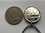 1977 Brazil 10 Centavos coin pendant Lady Liberty São Paulo Recife Pernambuco Bahia Minas Gerais Pelourinho Belem Santa Catarina n001276