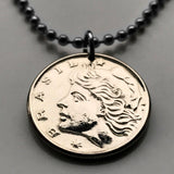 1977 Brazil 10 Centavos coin pendant Lady Liberty São Paulo Recife Pernambuco Bahia Minas Gerais Pelourinho Belem Santa Catarina n001276