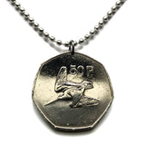 Irlanda Éire 50 Pingin moneda colgante collar Woodcock pájaro arpa irlandesa Cláirseach Dublin Cork Limerick Galway Waterford Drogheda Swords Dundalk Munster Guinness Ulster Connacht Leinster n002472