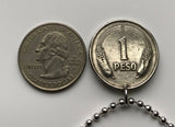 1978 Colombia 1 Peso coin pendant Colombian Simon Bolivar Bogota Medellin Cali Barranquilla Cartagena Pereira Santander Antioquia Valle del Cauca Cúcuta Caldas Bucaramanga cumbia parcero paisa n002221