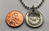 1969 Poland Polska 20 Groszy coin pendant white eagle Warsaw Krakow Poznan Polish Polak West Slavs Oświęcim Wawel Castle n002480