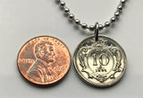 1894 Austria Osterreich 10 Heller coin pendant necklace jewelry Austrian eagle Habsburg Vienna Linz Österreicher Schönbrunn Palace Sankt Pölten Styria Mozart n000305