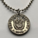 Panama 5 Centavos coin pendant necklace jewelry escudo Panameño Panama City San Miguelito Las Cumbres La Chorrera Tocumen Pacora Arraiján David Vista Alegre Santiago de Veraguas Colón Tocumen Santiago Chilibre n001213