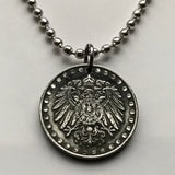 1917 Germany Deutschland 10 Pfennig coin pendant World War 1 German eagle Berlin Hamburg Munich Cologne Frankfurt Stuttgart Leipzig Essen Dortmund Dusseldorf Bremen Dresden Hanover Nuremberg Bavaria Brandenburg Bonn Hesse Rothenburg n001351