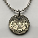 1894 Austria Österreich 20 Heller coin pendant Austrian eagle Austro Hungarian empire Habsburg Vienna Salzburg Graz Linz Innsbruck Villach Tyrol Styria Wels Sankt Pölten Carinthia Sölden n002610