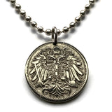 1894 Austria Österreich 20 Heller coin pendant Austrian eagle Austro Hungarian empire Habsburg Vienna Salzburg Graz Linz Innsbruck Villach Tyrol Styria Wels Sankt Pölten Carinthia Sölden n002610