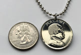 1996 Malawi 20 Tambala coin pendant necklace jewelry African elephants Lilongwe Malawian Nyasaland Bantu Mount Mulanje cow & calf mother safari n002672