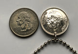1987 Morocco Maroc 1 Dirham coin stainless steel rolo link bracelet Moroccan lions Casablanca Marrakesh Rabat Fez Maghrebi Salé Arab Derdja Berber moors Gnawa Africa Barbary Hassaniya Essaouira Chefchaouen Tangier Meknes Tetouan Haratin Tamazight b000152