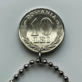 1993 Romania 10 Lei coin pendant golden eagle Bucharest Cluj-Napoca Iasi Moldavia Wallachia Constanța Timisoara Brasov Craiova Galati Oradea Constanta Ploiesti Braila Sibiu Transylvania Michael the Brave Vlad Dracula Impaler Vlachs Poenari castle n002731