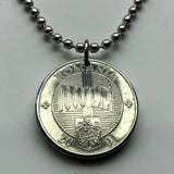 2000 Romania 1000 Lei coin pendant Romanian golden eagle Bucharest Orthodox cross Balkans Moldavia Wallachia Constantin Brancoveanu n002732