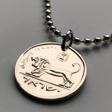 1980 Israel 1/2 Sheqel coin pendant necklace jewelry Jewish Lion of Judah Seal of Shema Jeroboam Judea Samaria Jerusalem Tel Aviv menorah Hebrew Haifa Rishon LeZion Petah Tikva Yiddish Bar Kochba Nazareth Palestine Star of David Jew Torah n001379