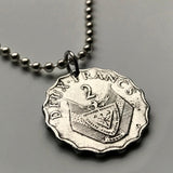 1970 Rwanda 2 Francs coin pendant Rwandese coat of arms Kinyarwanda Kigali Banyarwanda Ruhengeri Butare Muhanga Bantu Batwa people East Africa Great Lakes Hutu Abahutu Tutsi Twa people Swahili n002357