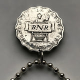 1970 Rwanda 2 Francs coin pendant Rwandese coat of arms Kinyarwanda Kigali Banyarwanda Ruhengeri Butare Muhanga Bantu Batwa people East Africa Great Lakes Hutu Abahutu Tutsi Twa people Swahili n002357