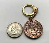 1922 Nepal 5 Paisa coin pendant Nepali Kukri Khukuri knife sword Gurkha blade trident Himalayas Mount Everest Kathmandu Biswakarma Kami Assam Sikkim Darjeeling Khas Arya Chhetri Bahun Rana Pokhara Bharatpur Lalitpur Biratnagar Devanagari Brahmi n002265