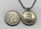 1947 British India 1/2 Rupee coin pendant Indian tiger Mumbai New Delhi Bangalore Kanpur Kochi Panaki Lucknow Hindi Urdu Hindu panther jaguar n000129