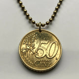 2002 Österreich Österreich 50 Euro Cent Münzanhänger Sezessionsgebäude Wien Wien Salzburg Graz Linz Innsbruck Wien Wels Sölden Ischgl Heurigen Villach Bregenz Steiermark Kärnten Vorarlberg n002959