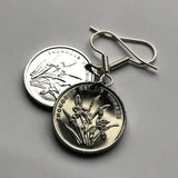 2012 China Jiao coin earrings Orchid blossom flower Beijing Dongguan Chongqing Chengdu Nanchong Shaoxing floral plant garden e000084