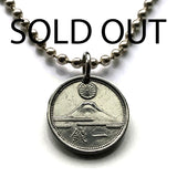 1942 Japan Nippon 1 Sen coin pendant Mount Fuji World War 2 era Tokyo Yokohama Kobe Osaka Kawasaki Shizuoka Chrysanthemum Saitama Sendai Chiba Niigata Kyoto Okinawa Nagasaki Hiroshima Fukuoka n002180