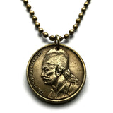 1978 Greece Hellas 2 Drachmai coin pendant Georgios Karaiskakis Skoulikaria Arta Sarakatsani Hellenic military firearm gun Ioannina n000447