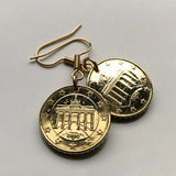 2002 Germany Deutschland 10 Euro Cent coin earrings jewelry Brandenburg Gate chariot horses Cold War Mitte Berlin Wall Pariser Platz Unter den Linden Ebertstraße Friedrichshain Kreuzberg Potsdamer Stadtschloss Lustgarten e000133