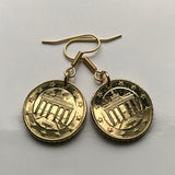 2002 Germany Deutschland 10 Euro Cent coin earrings jewelry Brandenburg Gate chariot horses Cold War Mitte Berlin Wall Pariser Platz Unter den Linden Ebertstraße Friedrichshain Kreuzberg Potsdamer Stadtschloss Lustgarten e000133