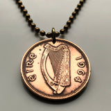 Ireland Éire 1/2 Pingin coin pendant pig sow Irish harp Dublin Waterford Drogheda Connacht Leinster Swords Gaels Guinness n000286