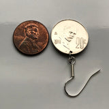 Mexico 20 Centavos coin earrings Mexican eagle Monterrey Guadalajara Puebla Tlaxcala Toluca Tijuana León Iztapalapa Ecatepec Querétaro Juárez Acapulco Mérida Yucatán Cancún Saltillo Cuernavaca Oaxaca Aguascalientes Jalisco Morelia Zapopan Pachuca e000202