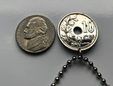 1901 Belgium Belgique Belgie 10 Centimes coin pendant necklace Belgian jewelry initial L Brussels Antwerp Bruges Ghent Antwerpen Liège Charleroi Namur Mons Flanders Flemish Limbourg Mechelen Leuven Ostend Ardennes n003240