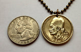 1978 Greece Hellas 2 Drachmai coin pendant Georgios Karaiskakis Skoulikaria Arta Sarakatsani Hellenic military firearm gun Ioannina n000447