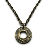 1955 Nepal 4 Paisa coin pendant Bullet Paisa Gurkha soldiers World War 2 rifle bullet casings Khukuri Kathmandu Himalayas Shah Dynasty Kingdom of Gorkha Khas Kura Devanagari alphabet Nagari Tibet Brahmi Khas Mount Everest Gorkhas Imperial Japanese n002093