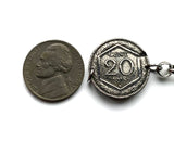 1918 Italy 20 Centesimi coin rolo link bracelet World War 1 era Savoy shield Rome Milan Venice Florence Napoli Torino Bologna Verona Genoa Siena Capri Palermo Cagliari Parma Tuscany Matera San Gimignano Positano Lazio Lecce Bari Polignano a Mare b000136