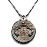 Vatican City Italy coin pendant Pope Saint John Paul II pontificate bishop Saint Peter's Basilica Roma Holy See Roman Catholic church Jesus Christ crucifix papacy Apostolic Palace episcopal diocese Capitoline Hill Sistine Chapel Lateran Palace n003809