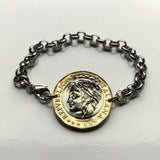 1998 Italy 1000 Lire coin bracelet lady Turrita mural crown Rome Florence Venice Milan Torino Palermo Napoli Genoa Verona Perugia Siena Padua Bologna Modena Tuscany Cagliari Pisa Bergamo Matera Bari Lecce San Gimignano Trieste Ferrara Sorrento b000080