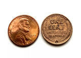 1951 USA Vereinigte Staaten von Amerika Weizenpenny 1 Cent Münze Anhänger Halskette Schmuck Präsident Abraham Lincoln Amerikanischer Bürgerkrieg Union der Norden Gettysburg Kentucky Indiana Washington New York Illinois n003038