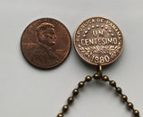 1962 Panama 1 Centavo Panamanian coin pendant necklace jewelry Urraca warrior Casco Viejo San Miguelito Las Cumbres La Chorrera Tocumen Pacora Arraiján David Vista Alegre Vasco Núñez de Balboa n000185