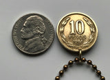 1989 Chile 10 Pesos Münzanhänger Chilena libertad Mapuche Santiago Antofagasta Rancagua Temuco Rapa Nui Arica Iquique n000482