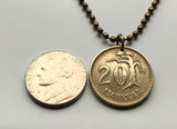 1954 Finland Suomi 20 Markkaa coin pendant Finnish lion Helsinki Finns Suomalaiset Nordic Scandinavian Viking sword jewelry necklace n000344