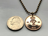 1961 Sweden Sverige 2 Ore coin pendant Swedish crown Swedes Stockholm Nordic Norse Scandinavia Baltic sea Viking King Queen n000097