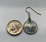 Finland Suomi 1 Penni coin earrings Finnish Saint Hannes cross hannunvaakuna Helsinki Looped square Finnic Uusimaa Pirkanmaa Jyväskylä valknute Saint John's Arms sankthanskors Apple command key e000262