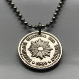1924 Uruguay 2 Centesimos coin pendant necklace jewelry Sol de Mayo Montevideo Salto Artigas Charrúa Villa del Cerro Punta del Este Ciudad de la Costa Paysandú Las Piedras Casabó Rioplatense Maldonado Melo n000985