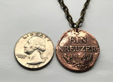 1816 Austria Kreuzer coin pendant Habsburg Austrian eagle Vienna Wien Wels Hofburg Carinthia Ischgl Burgenland Sankt Pölten Styria n001279