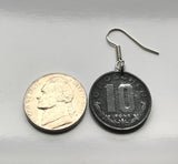 Austria Osterreich 10 Groschen coin earrings Austrian eagle Habsburg shield Vienna Salzburg Innsbruck Graz Linz Sankt Pölten Wels Sölden Ischgl Gmunden Vorarlberg Hallstatt Zell am e000258