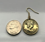 1962 British Jamaica 1/2 Penny coin earrings crocodile alligator pineapples Kingston Montego Bay May Pen Jamrock Jamdung Patois Ackee dub ska Caribbean Patwah Ocho Ríos Portmore Marcus Garvey Rastafari Bob Marley Reggae Spanish Town Mandeville e000266