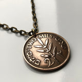 1941 Palestine 2 Mil coin pendant necklace World War 2 era Palestinian jewelry olive wreath Hebron West Bank Bethlehem Jericho Ramallah British Mandate Nablus Gaza Strip Rafah Deir al-Balah Al-Bireh Abu Dis Tubas Jenin Arabic Jerusalem Israel n001350